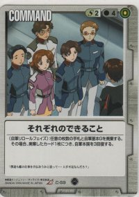 それぞれのできること