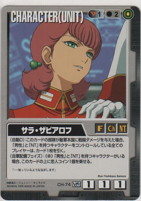 機動戦士Zガンダム サラ・ザビアロフ セル画 広げよ